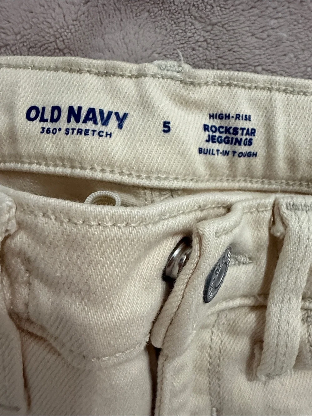 Old Navy Cream-Colored Skinny Jeans